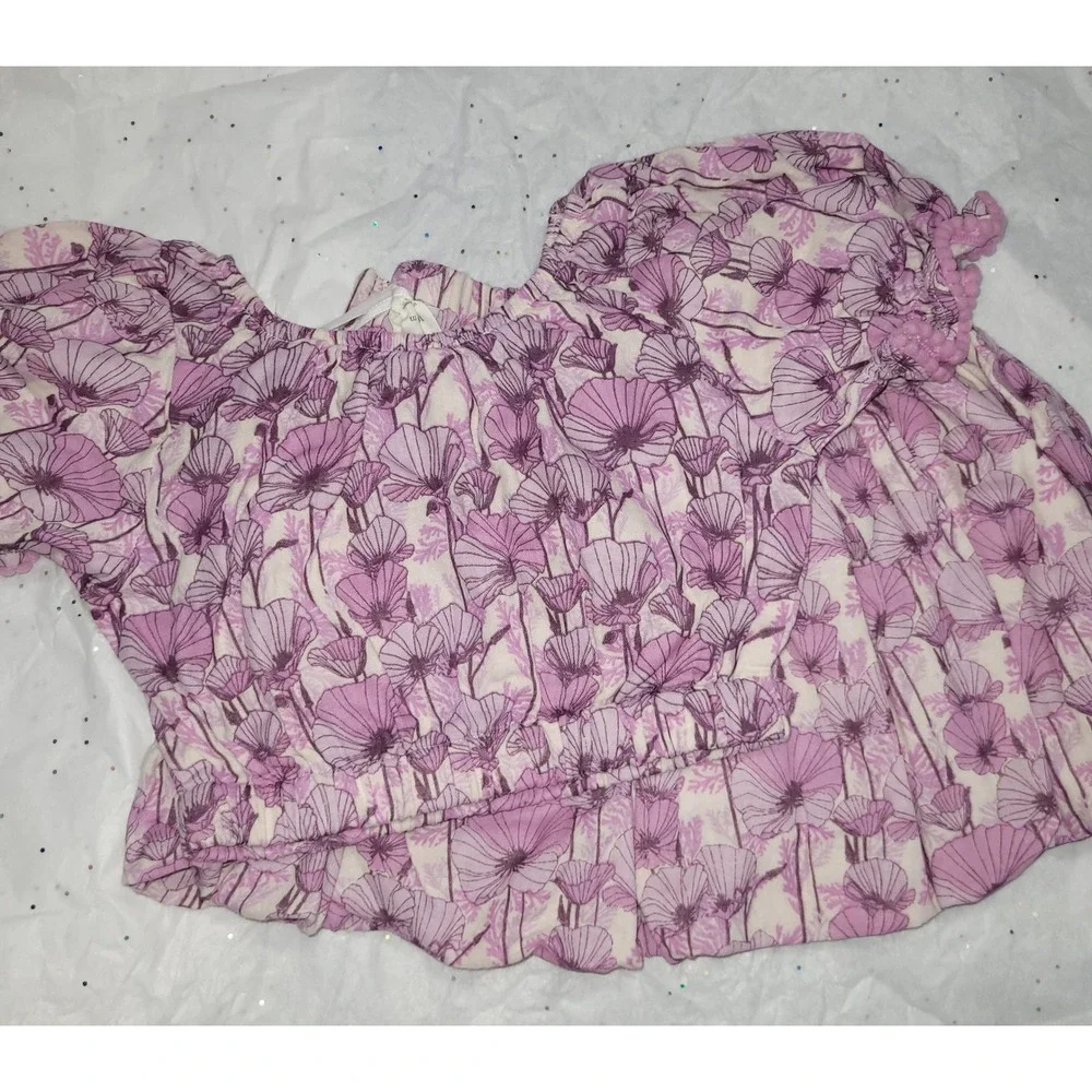 Kate Quinn Toddler Girls Purple Poppy Organic Cotton Top and Skirt Set 18-24M